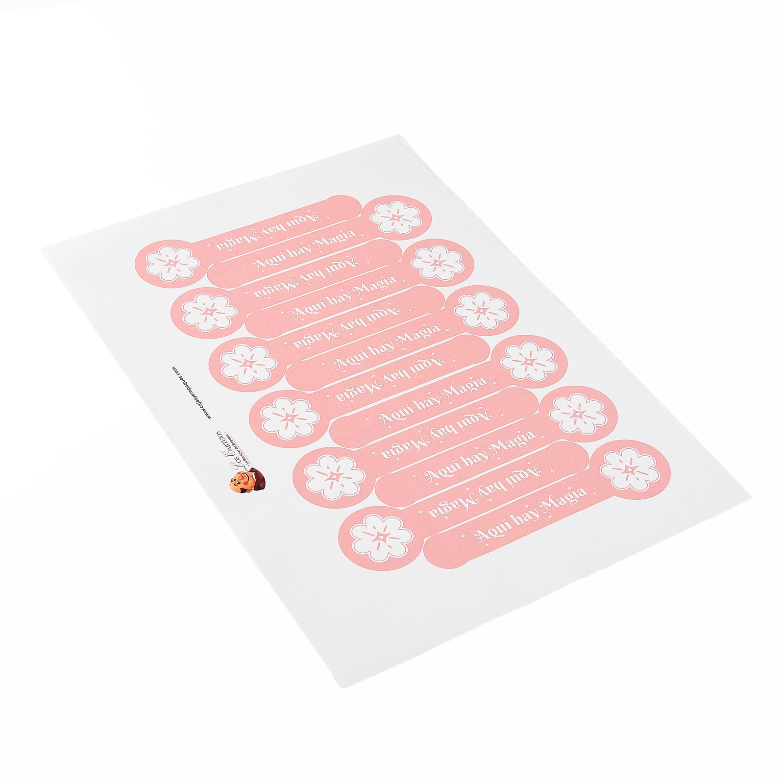 Sticker para sellado Aqui hay magia x 12 unidades