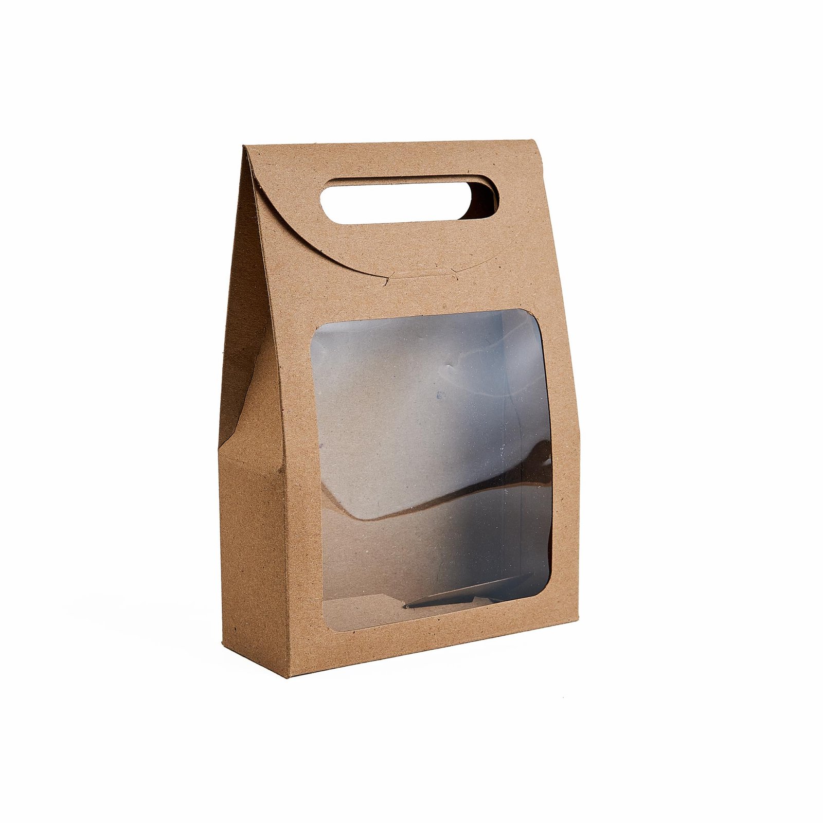 Caja de cartón tipo Cartera con Ventana(13x15,5x5cm)