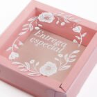 Caja doble pared con tapa de acetato 10X10X4cm (ENTREGA ESPECIAL)