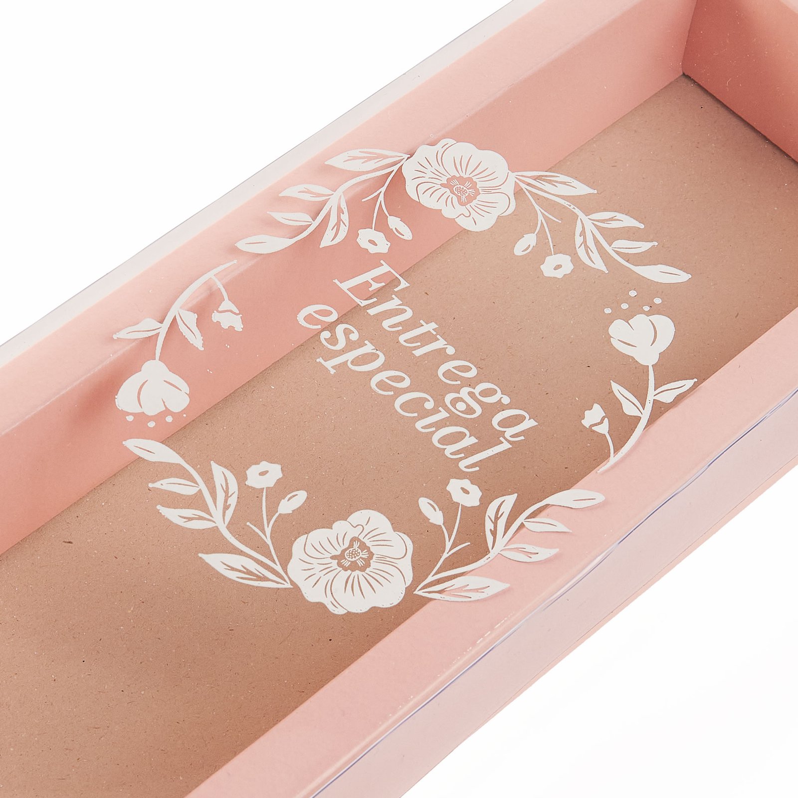 Caja doble pared con tapa de acetato 27x8x4cm (ENTREGA ESPECIAL)