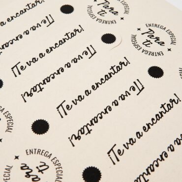 Sticker para sellado Para ti en Negro x 12 unidades