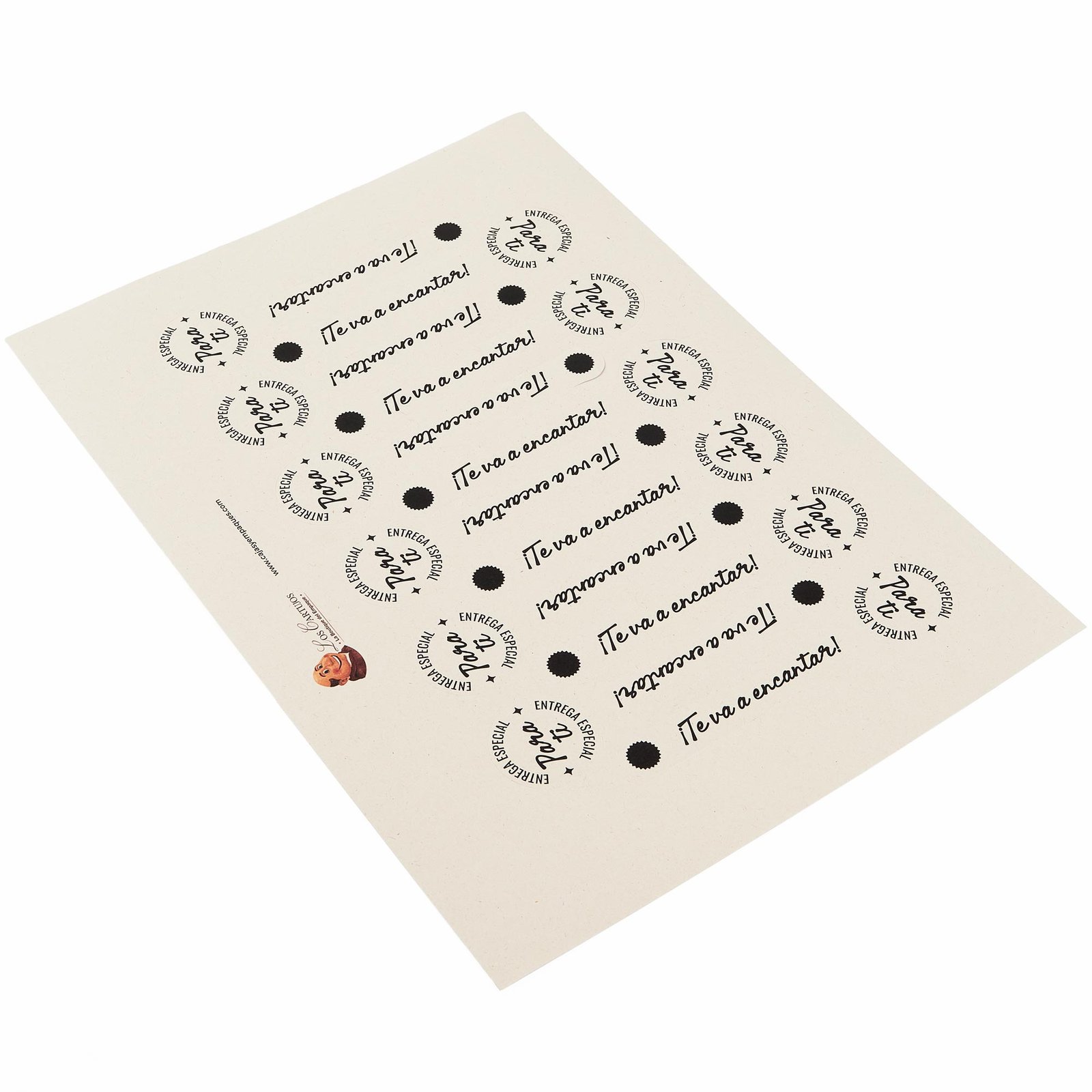 STICKER-PARA-SELLADO_PARA-TI-NEGRO Sticker para sellado Para ti en Negro x 12 unidades