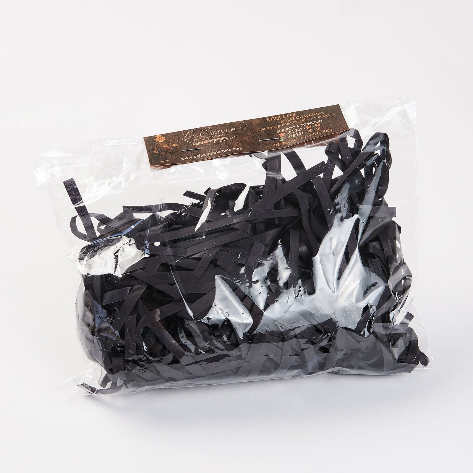 VIRUTA-NEGRA_3 Viruta de papel Negro (Peso aproximado 3 gramos)