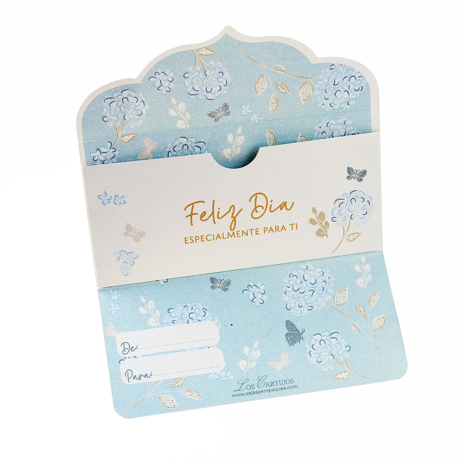 Lluvia de sobres 17,5x9 cm (Amor que florece- Azul)