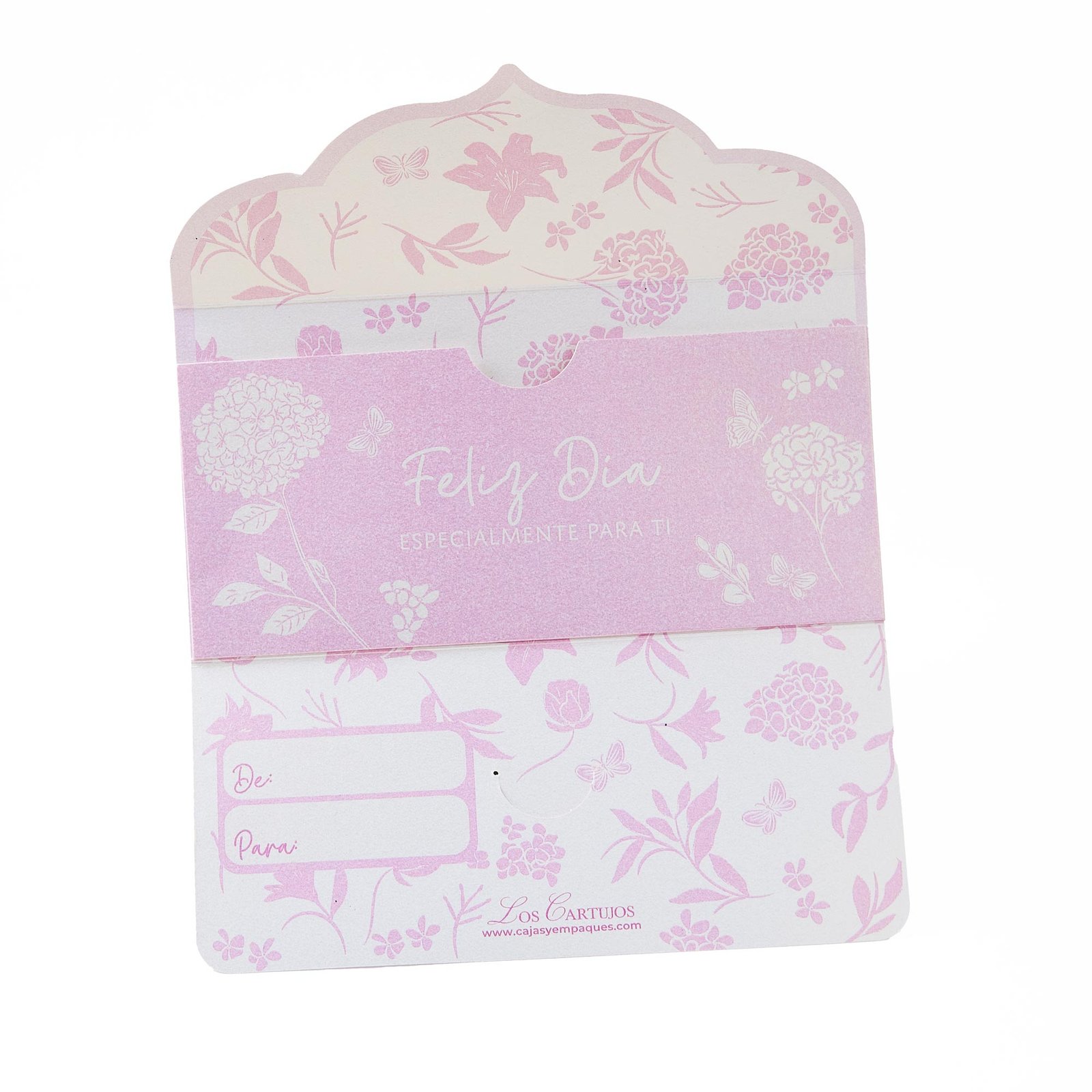Lluvia de sobres 17,5x9 cm (Amor que florece- Rosado)
