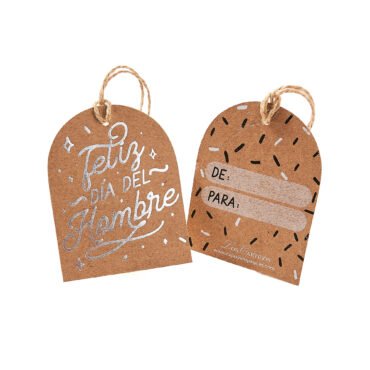 Tarjeta de regalo Metalizada paquete x 12 und (Feliz día del Hombre)