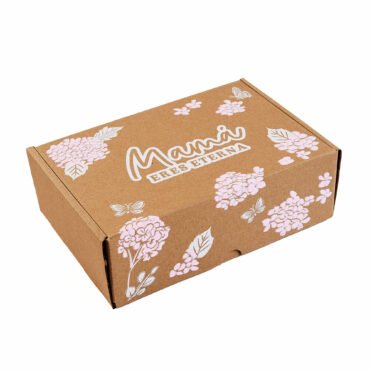 Caja rígida en cartón corrugado (Amor que florece) 26x17x9cm