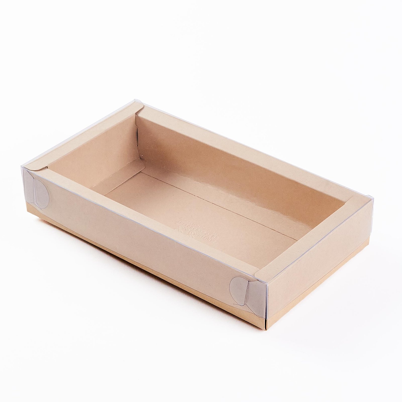 Caja doble pared con tapa de acetato 20X10X4cm
