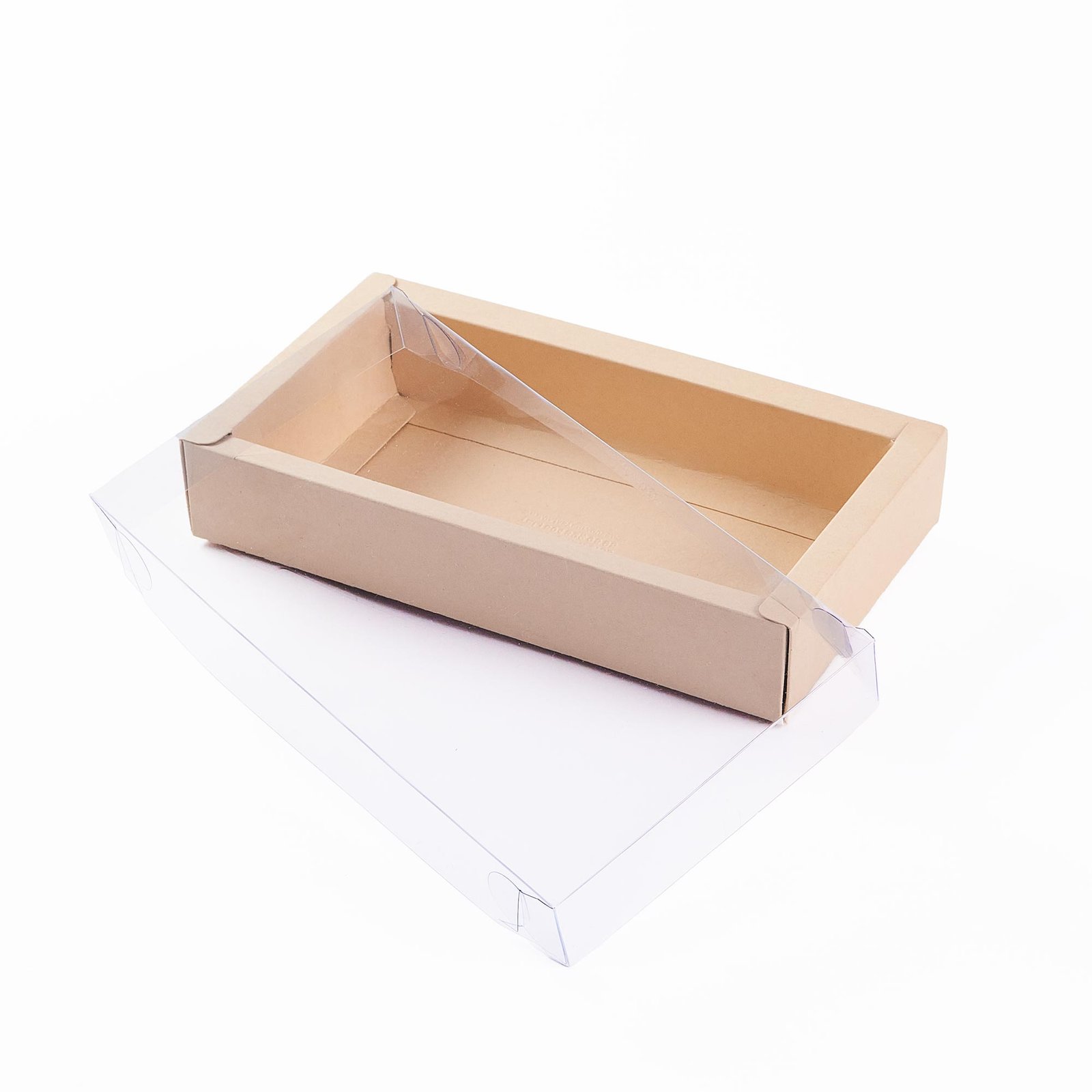 Caja doble pared con tapa de acetato 20X10X4cm