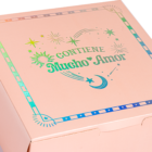 Caja de cartón 25x25x10cm Rosado Metalizado (Destellos de amor)
