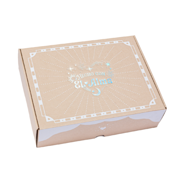 Caja rígida en cartón corrugado 32x25x9cm (Destellos de amor)