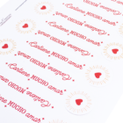 Sticker sellado x12 Contiene mucho amor detalle Sticker para sellado Destellos de amor x 12 unidades