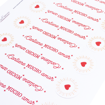 Sticker para sellado Destellos de amor x 12 unidades