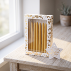 Caja para vela con ventana de acetato 21,7x15x2,8cm (Navidad Dorada)