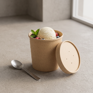Contenedor de cartón ecológico 12oz (Naturals Bamboo)