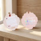 Tarjeta de regalo Metalizada paquete x 12 und (Contiene magia)