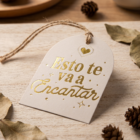 Tarjeta decorativa metalizada Paquete x 12 und - (Esto te va a encantar- CRUDO)