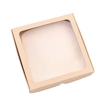 Caja para vela con ventana de acetato 18X18X3cm (CRUDO)